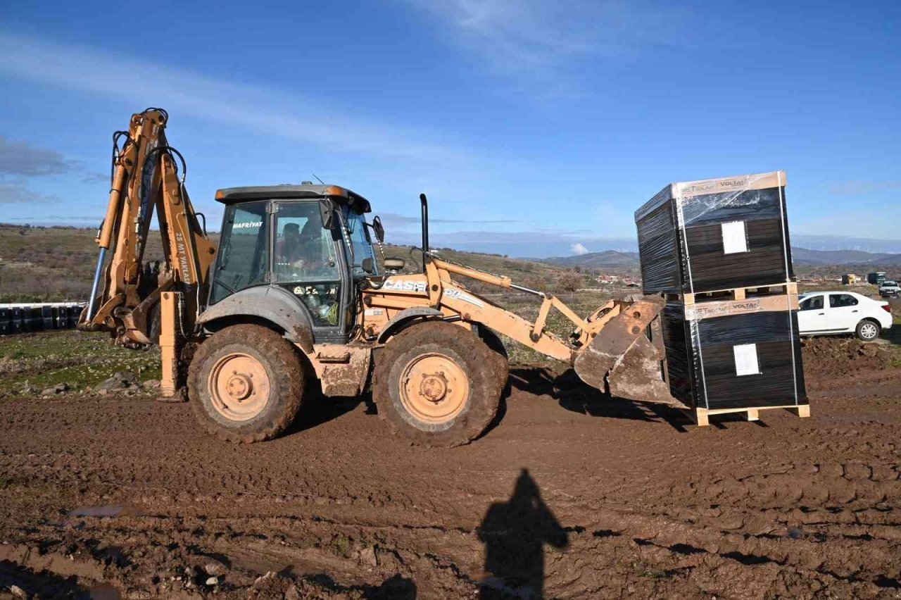 Seyitli’de dev enerji tesisinin malzeme sevkiyatı başladı