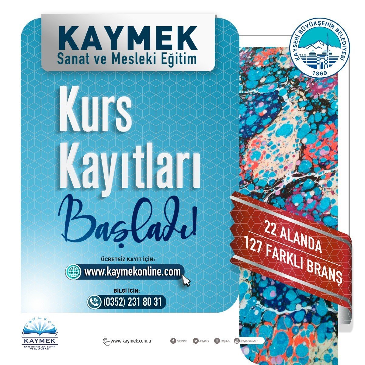 KAYMEK’in 2. dönem kurs kayıtlarına ilk saatlerden yoğun ilgi