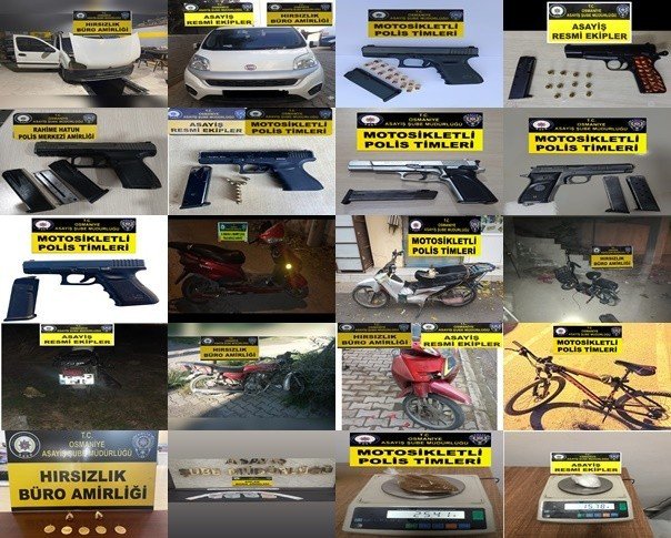 Osmaniye’de çeşitli suçlardan yakalanan 14 şüpheli tutuklandı