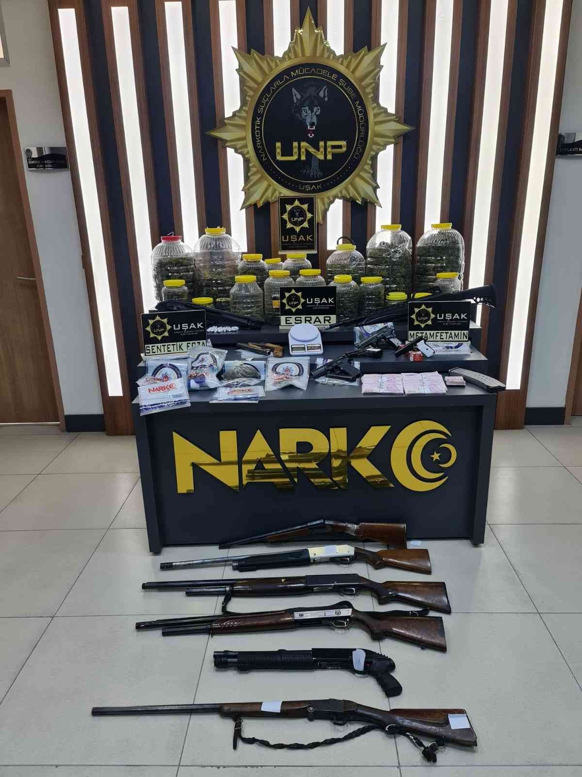 Uşak’taki Kökünü Kurutma operasyonunda 60 şüpheli tutuklandı