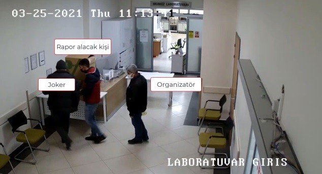 Jokerli sahte rapor çetesinin güvenlik kamerası görüntüleri ortaya çıktı