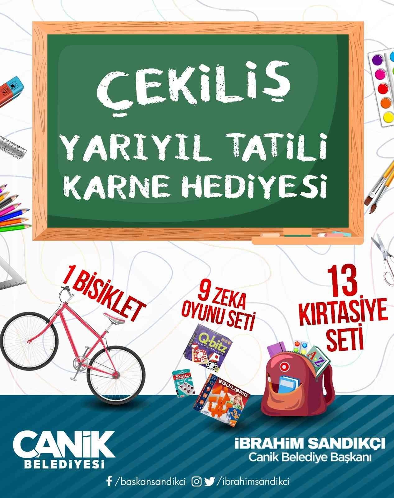 Canik’ten Türkiye geneli karne hediyesi