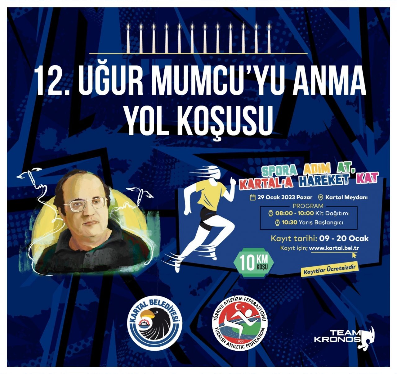 12. Uğur Mumcu’yu Anma Yol Koşusu Kartal’da yapılacak