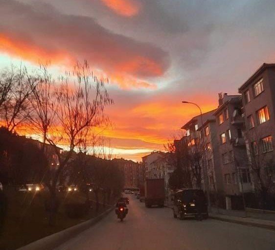 Eskişehir’de gün batımında görsel şölen oluştu