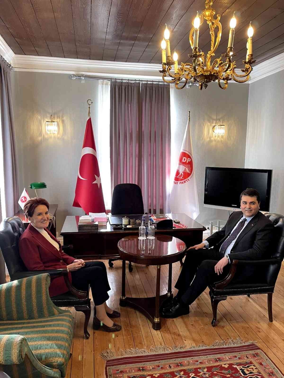 İYİ Parti lideri Akşener’den Demokrat Parti lideri Uysal’a ziyaret