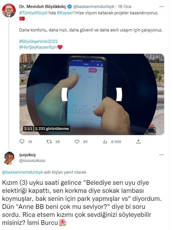 Kayseri Büyükşehir Belediyesi Küçük Burcu’ya Kayıtsız Kalmadı