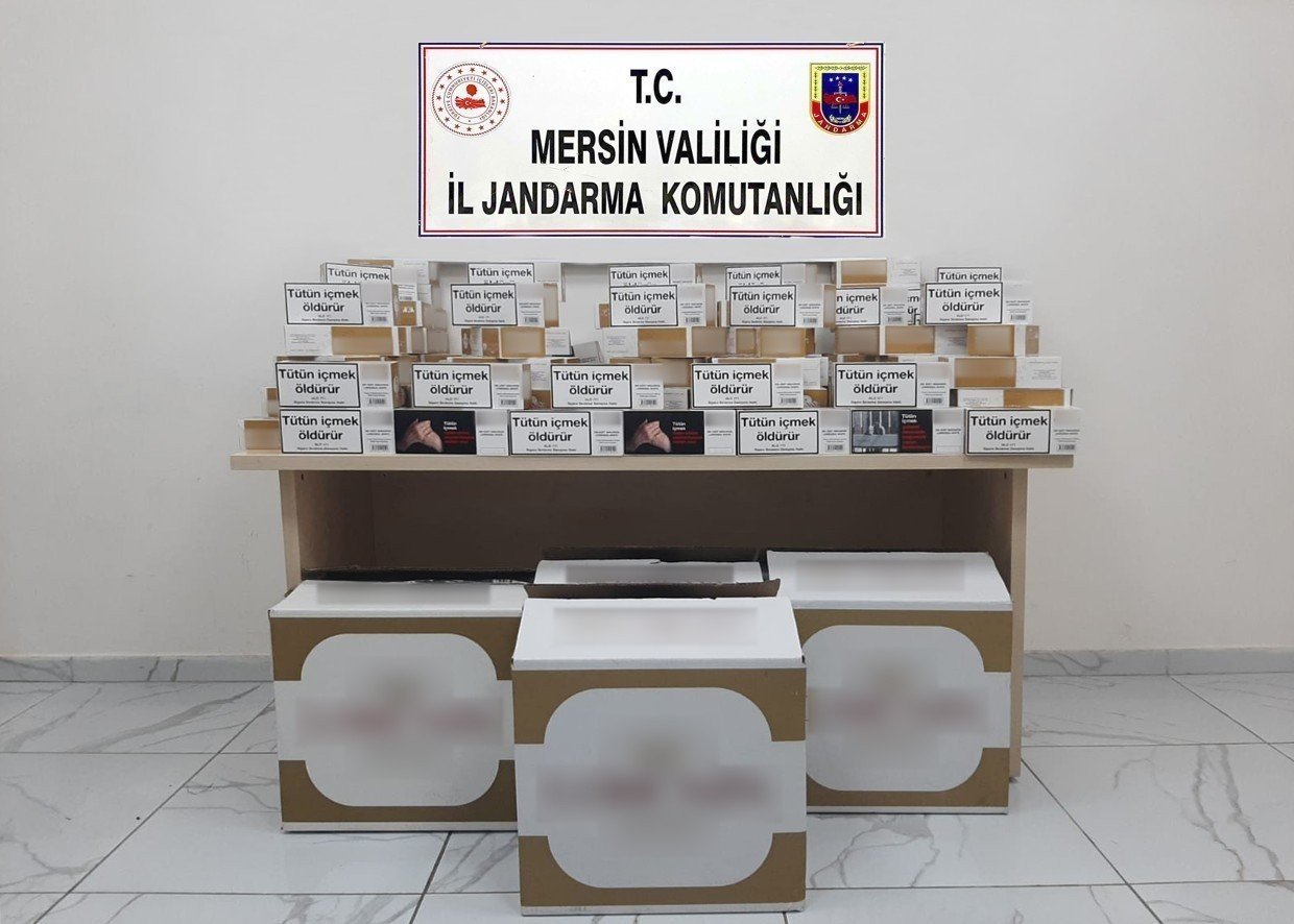 Mersin’de kaçak sigara ve makaron operasyonu