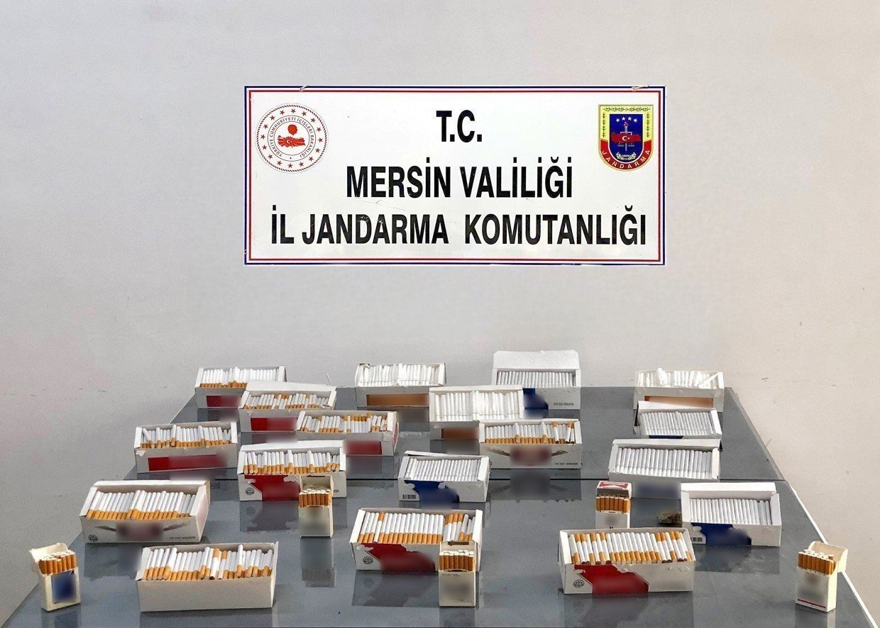 Mersin’de kaçak sigara ve makaron operasyonu