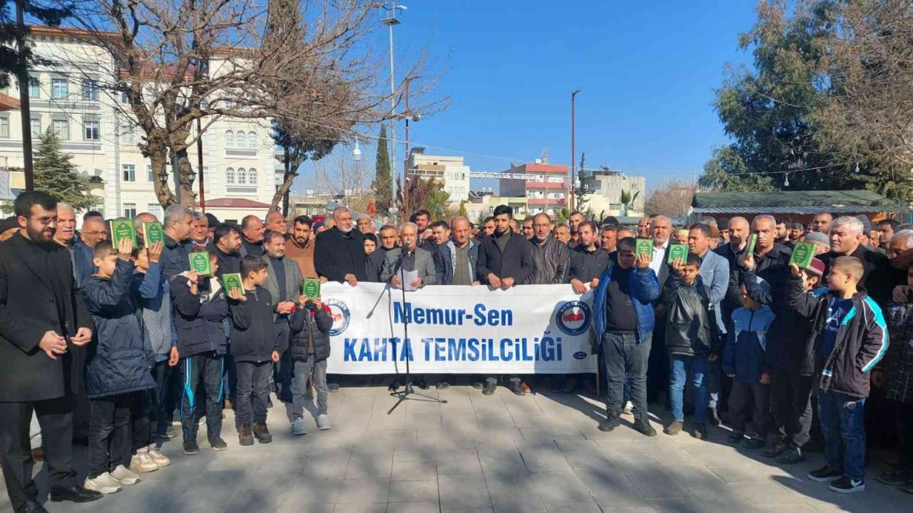 Kur’an-ı Kerim’in yakılmasına Kahta’dan tepki