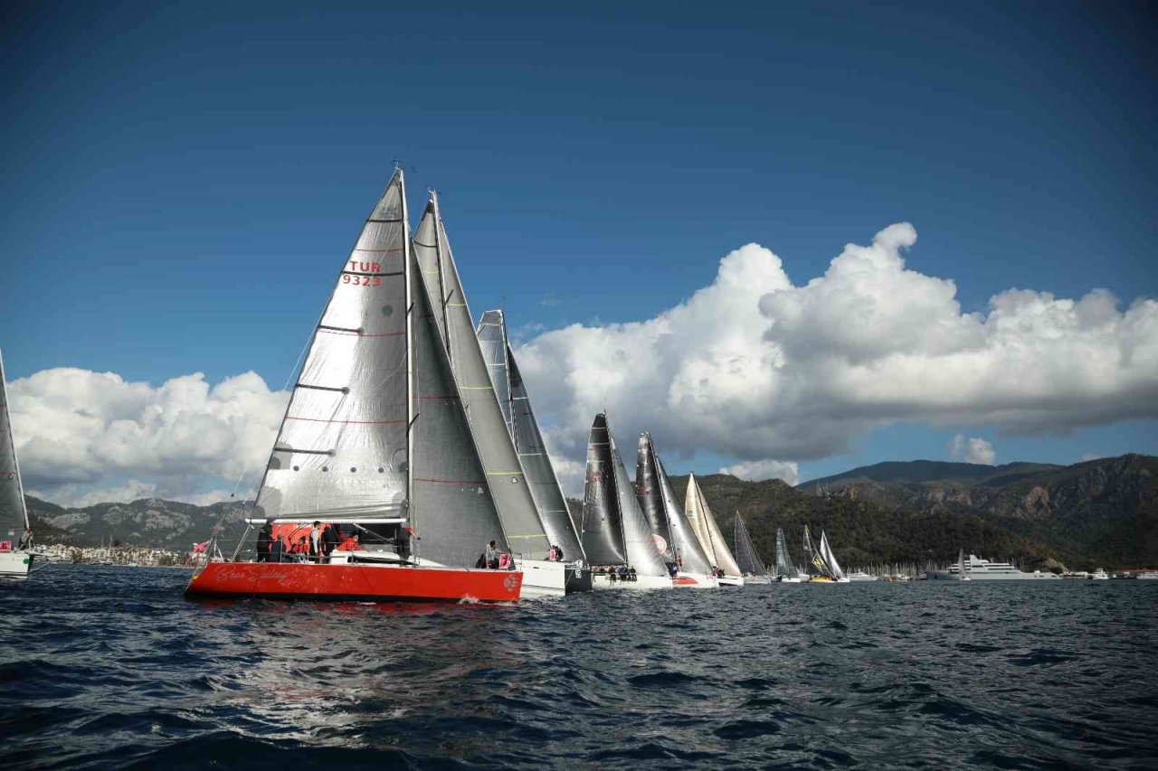 Marmaris yelkenli yat yarışları kış trofesinin ilk ayağı tamamlandı