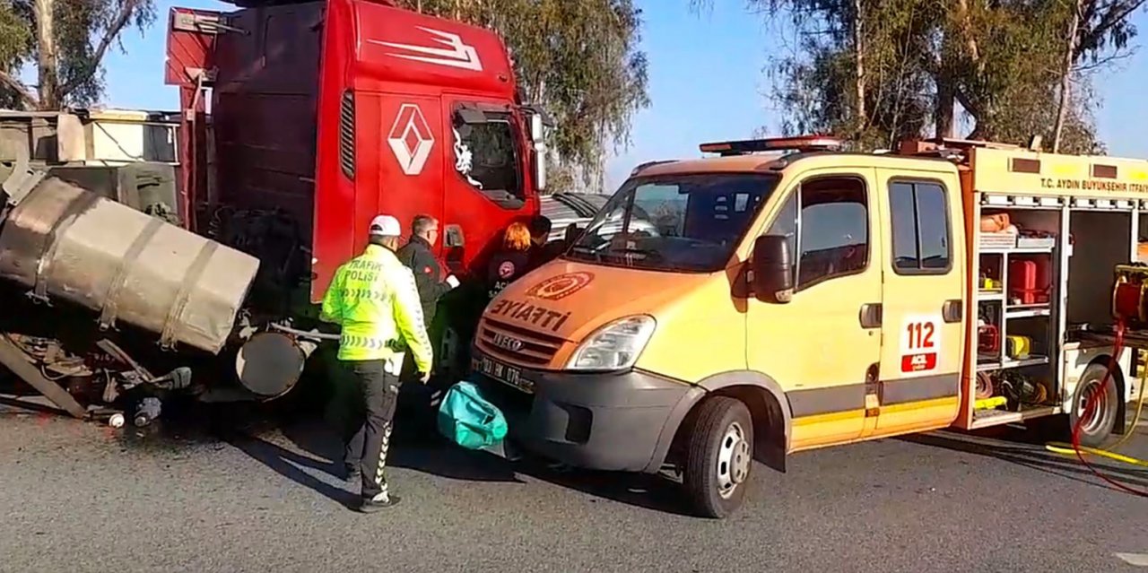 Sürücüsünün direksiyon hakimiyetini kaybettiği tır karşı şeride geçti: 1 ölü, 2 yaralı