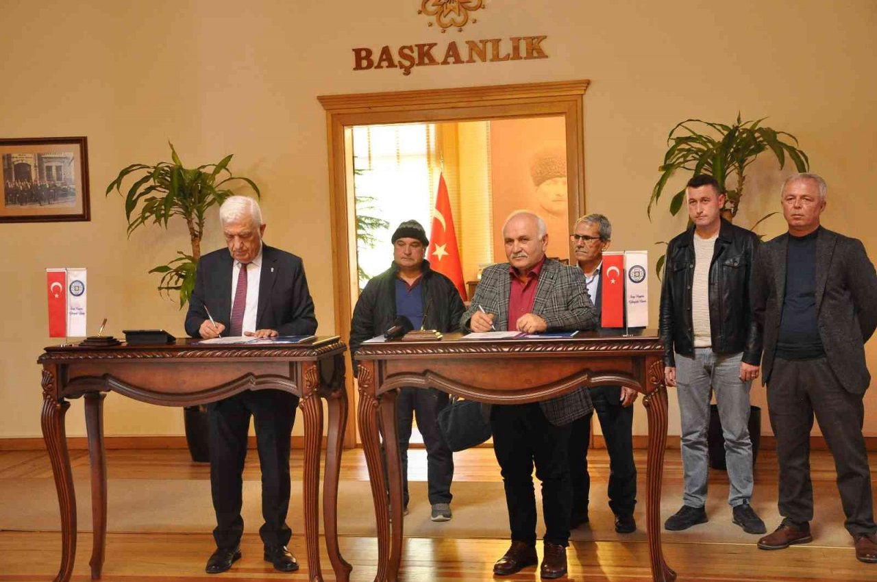 Kaba yem üretimi için 55 dönümlük arazi üreticilere tahsis edildi