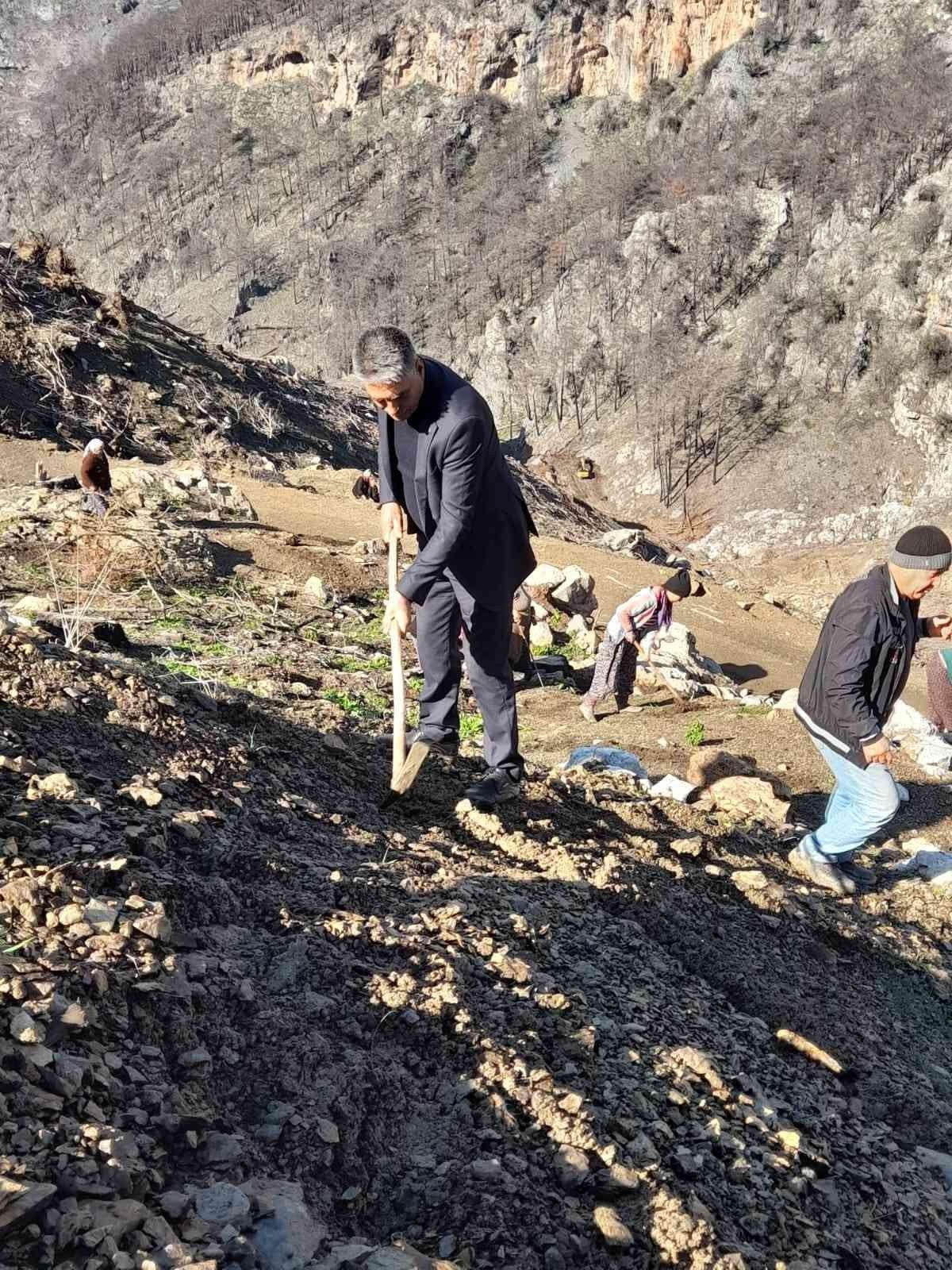 MHP Köyceğiz İlçe Teşkilatı Kızılçam Tohumu ekim faaliyetine katıldı