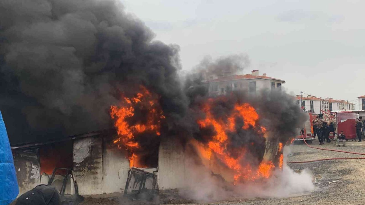 Tekirdağ’da korkutan yangın