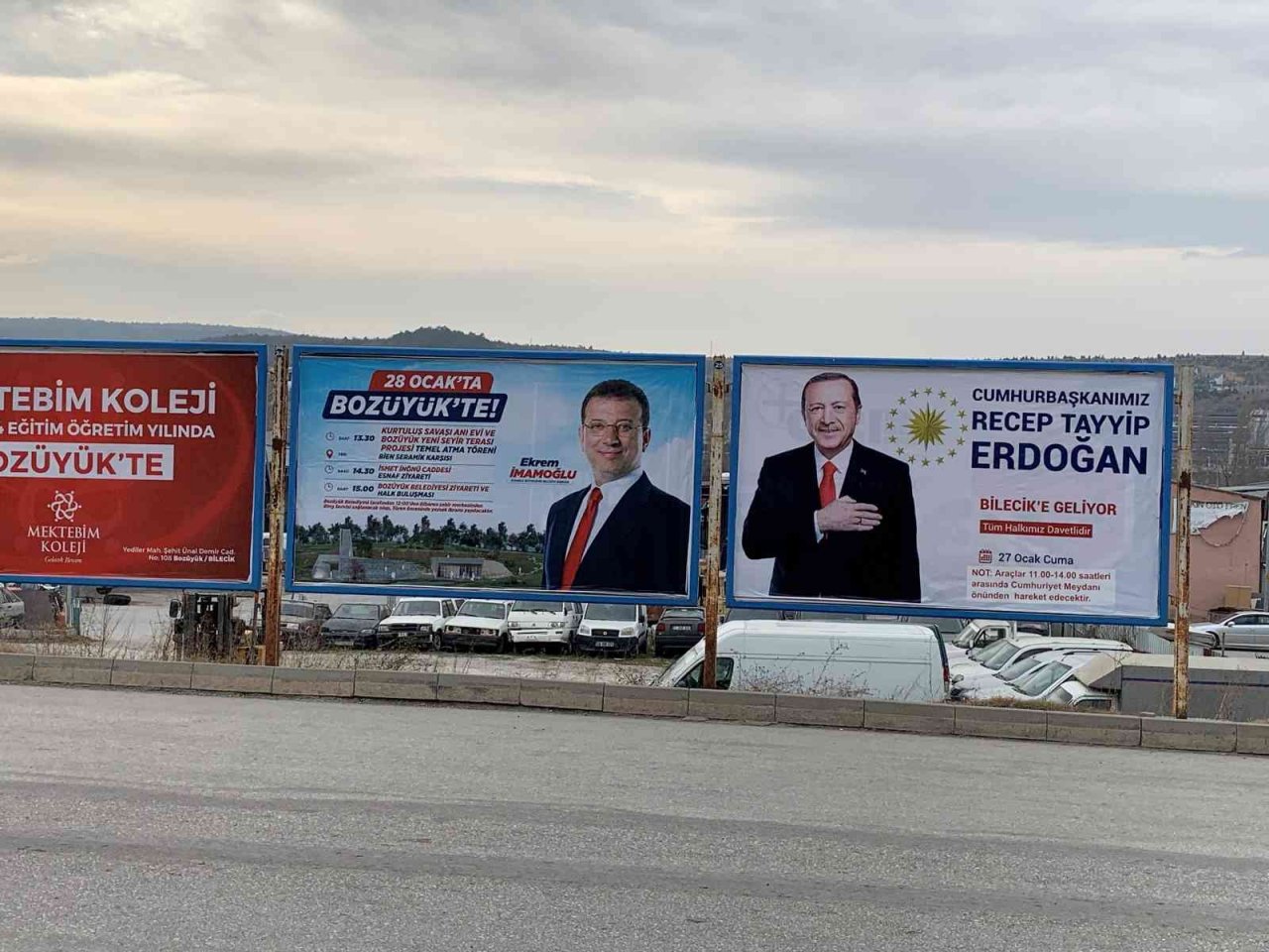 Aynı bilboardlarda Erdoğan ve İmamoğlu’nun fotoğrafları yan yana