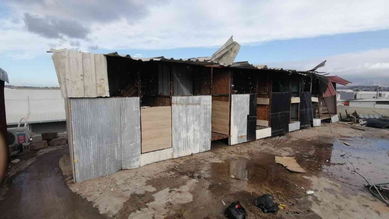 Güvercin kafeslerini vuran fırtınanın hasarı sabah ortaya çıktı