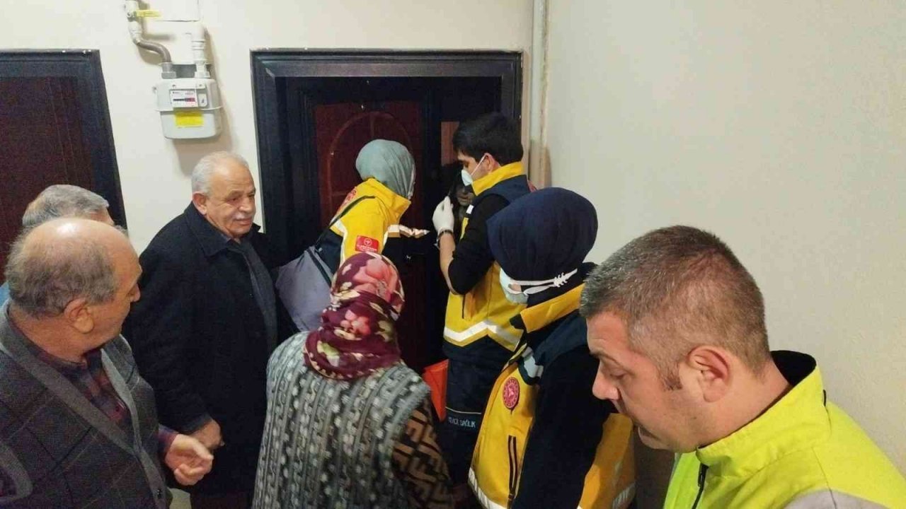 Yaşlı kadın gaz sızıntısı olan evde uyuya kaldı, ekipler seferber oldu