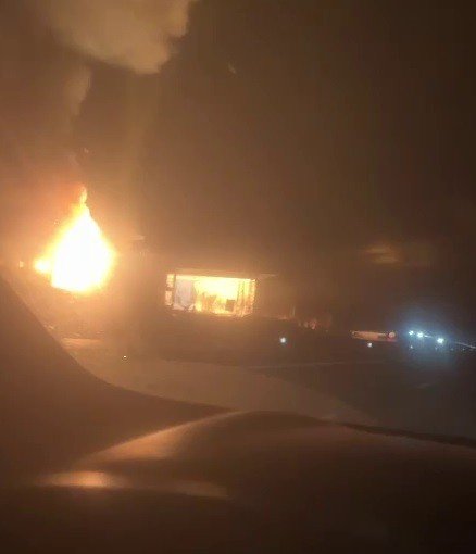 Süt toplama tesisindeki korkutan patlama kamerada