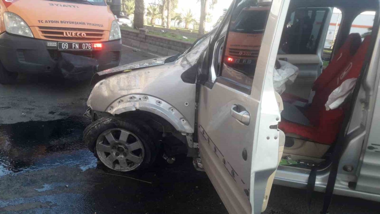 Kontrolden çıkan ticari araç takla attı: 3 yaralı