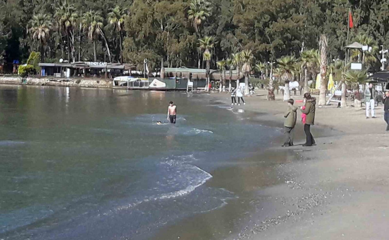 Sağanak yağış sonrası deniz keyfi