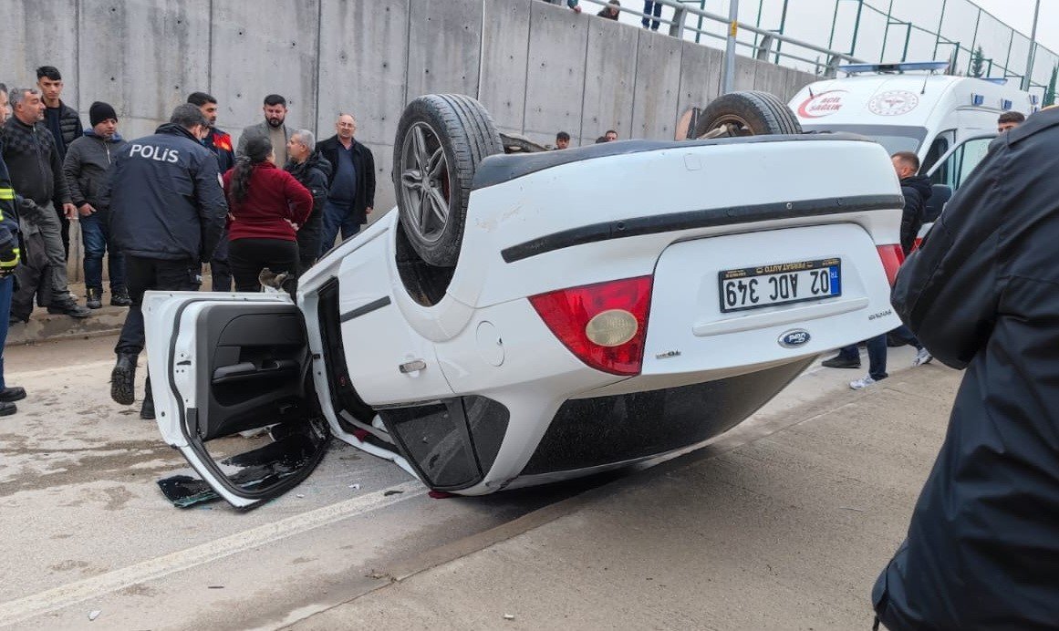 Otomobil takla attı: 1 yaralı