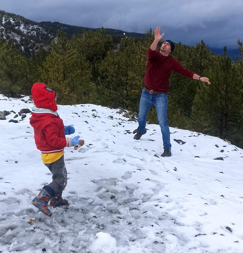 Karın keyfi Tuzlabeli Geçidinde yaşandı