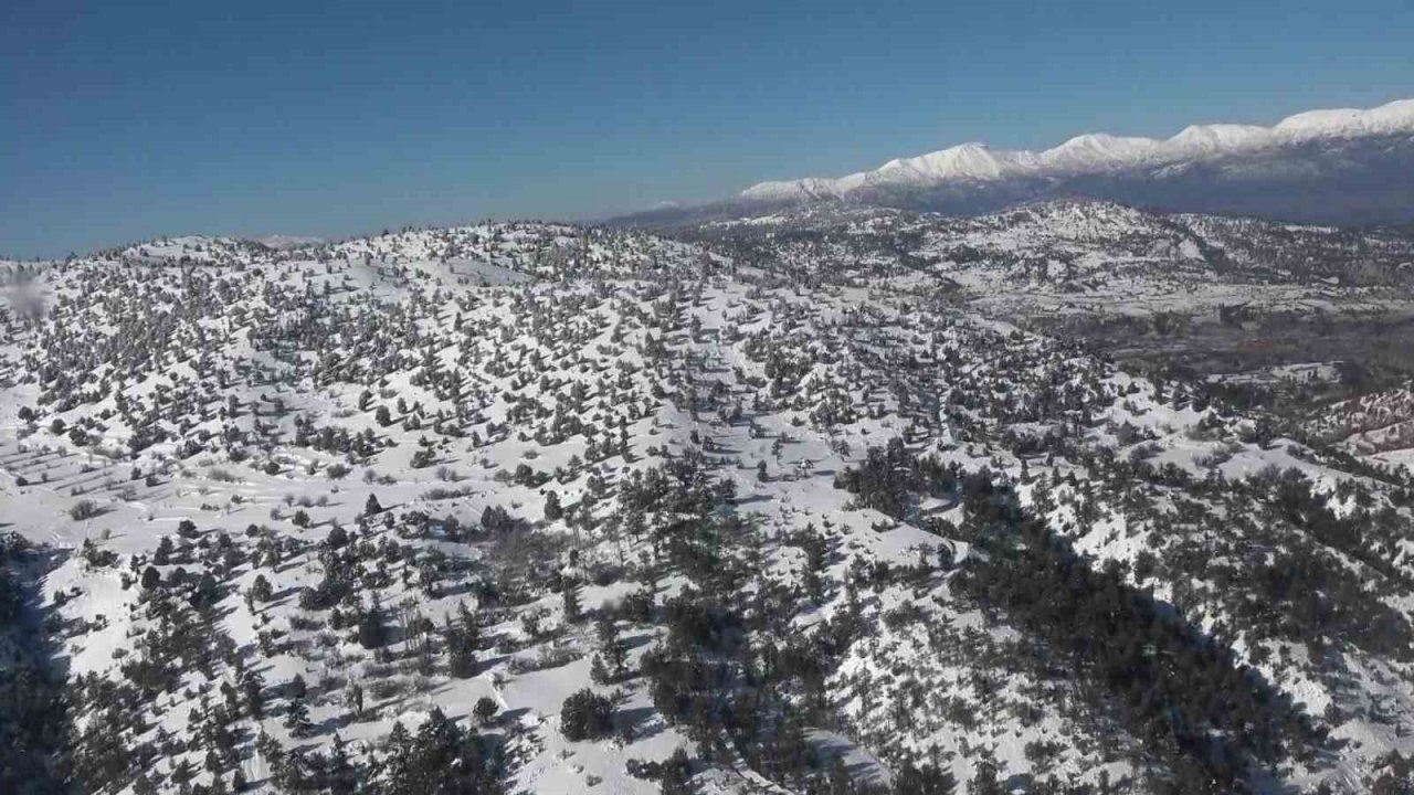 Denizli’de kar manzaraları