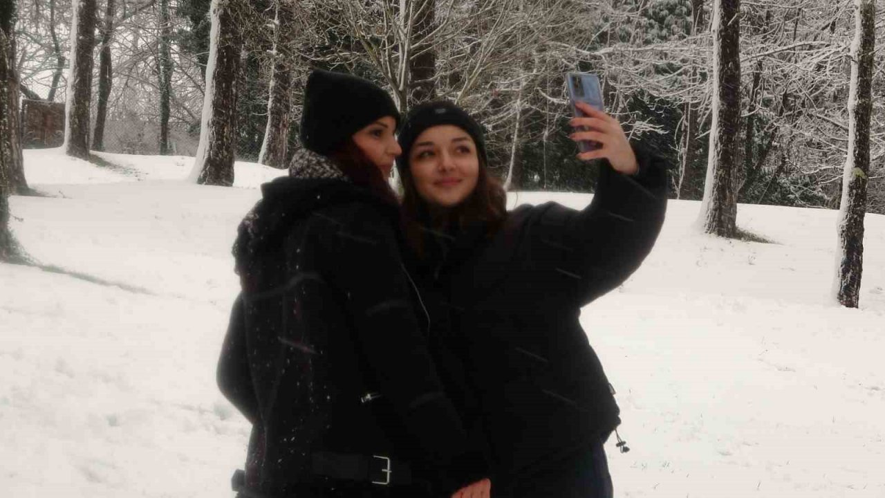 Ordu’da kar güzelliği: Boztepe beyaz gelinliğini giydi