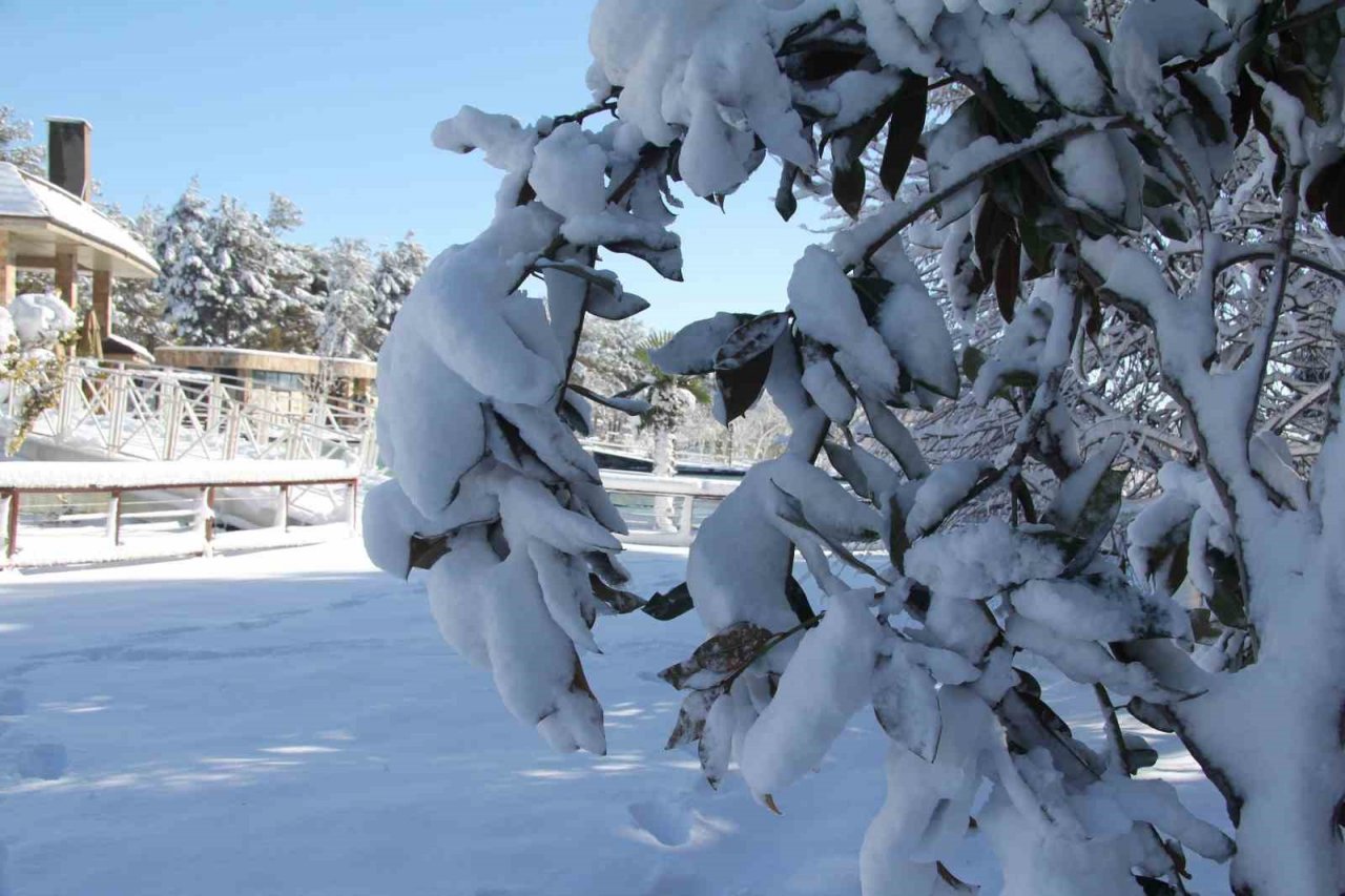 Gaziantep’in beyaz örtüsü havadan görüntülendi