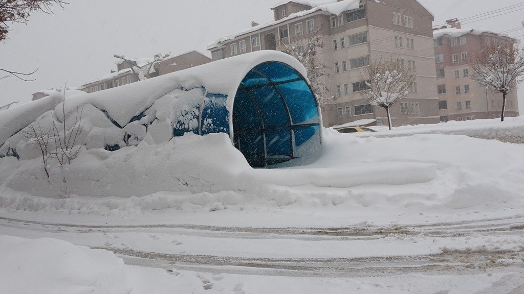 Bitlis’te tek katlı evler kara gömüldü