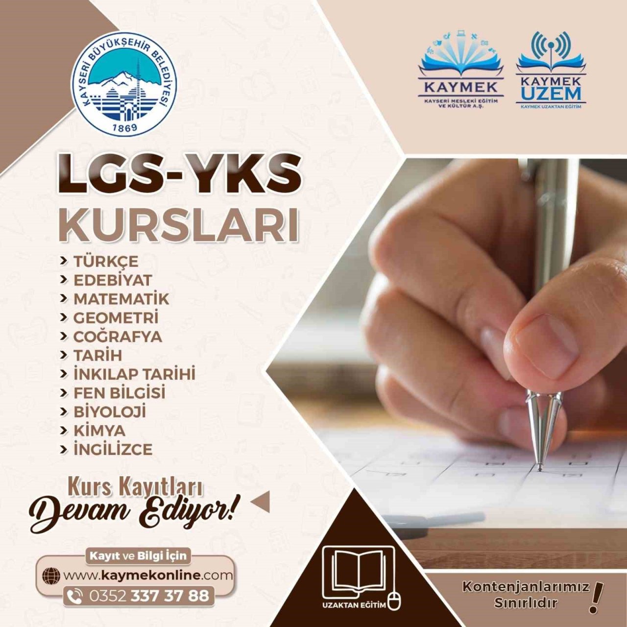 KAYMEK UZEM’im Kurs Kayıtları Devam Ediyor
