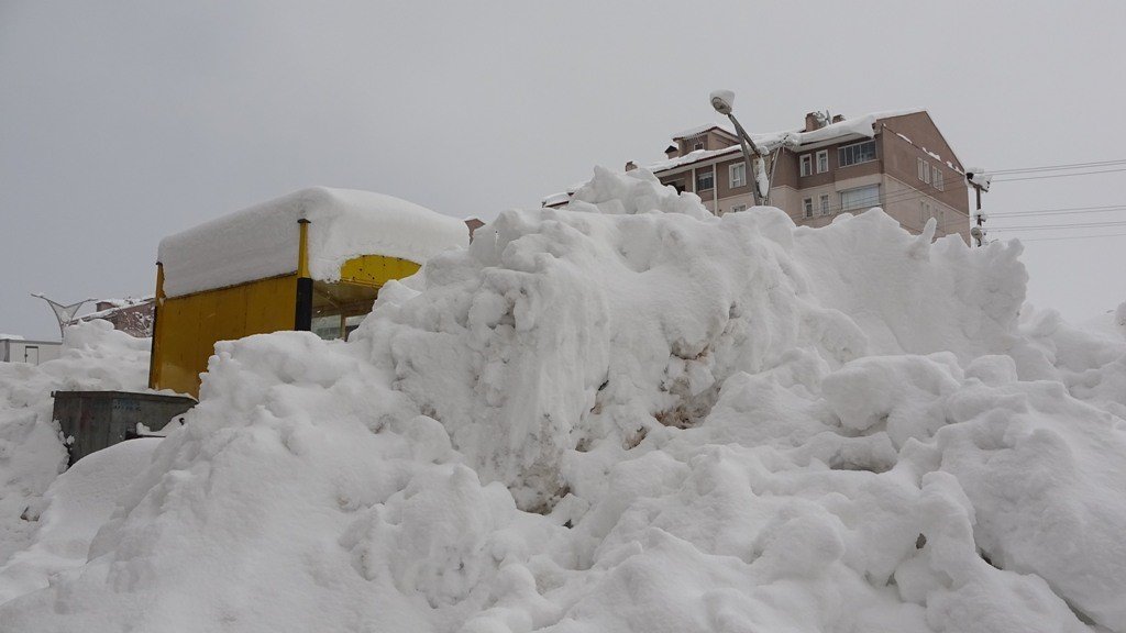 Bitlis’te tek katlı evler kara gömüldü