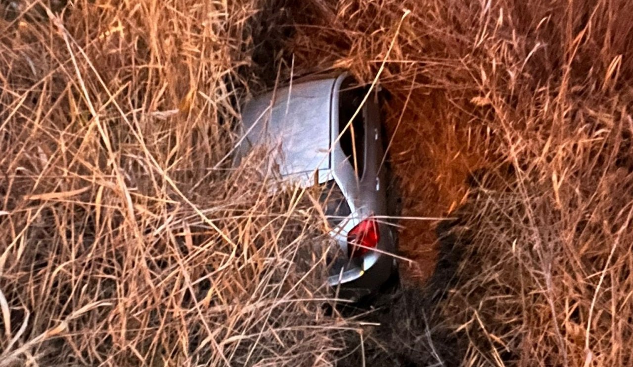 Otomobil sazlık alana devrildi: 3 yaralı