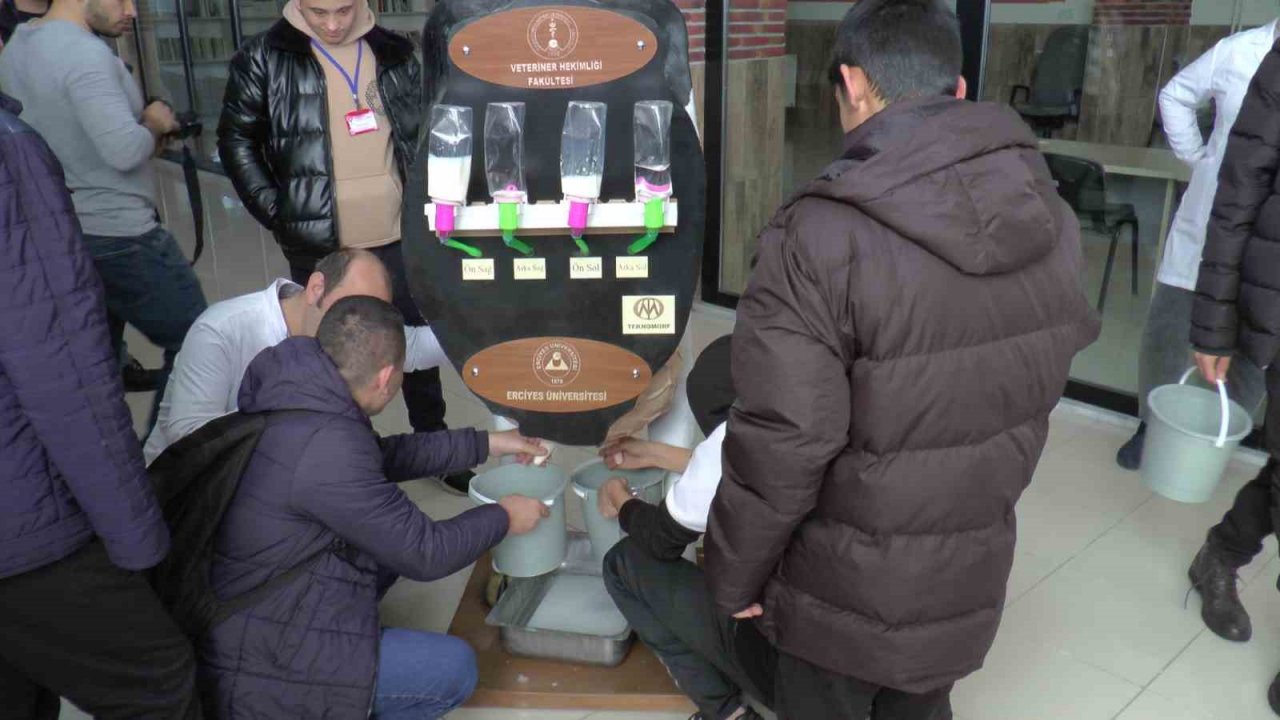 Özel çocuklar süt sağdı