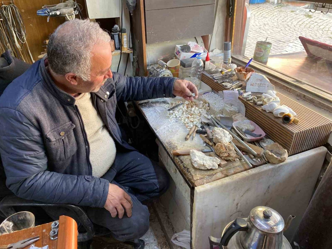 Lüle taşı sanatkârlığına gençlerin hevesi yüksek