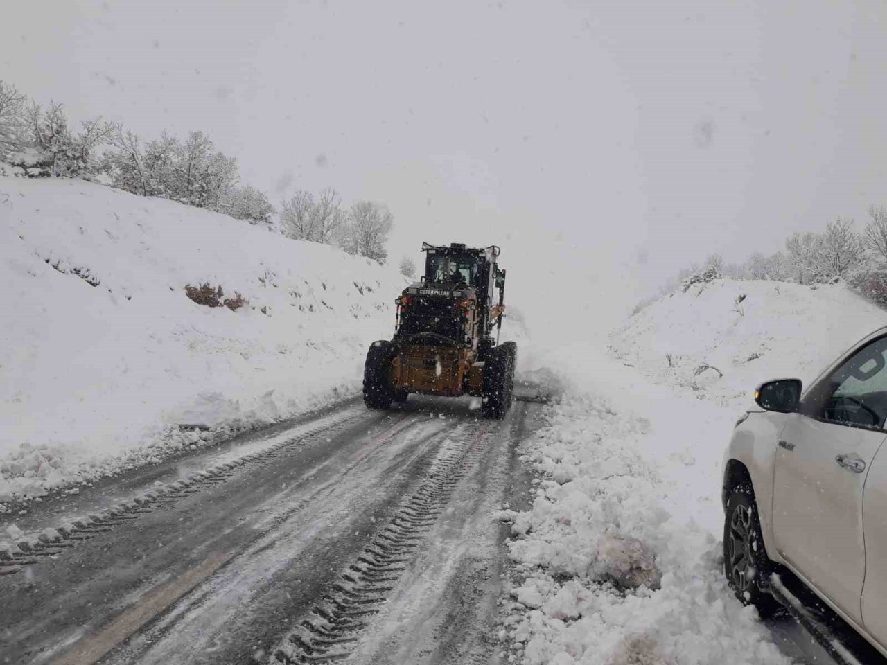 Malatya’da kardan kapalı yol kalmadı