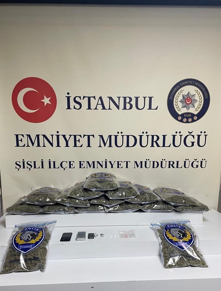 Şişli uyuşturucu madde operasyonu: 11 kilogram marihuana ele geçirildi
