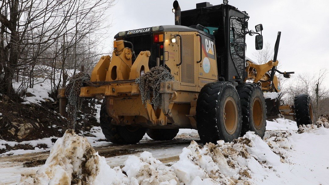 İlkadım’da kırsalda karla mücadele