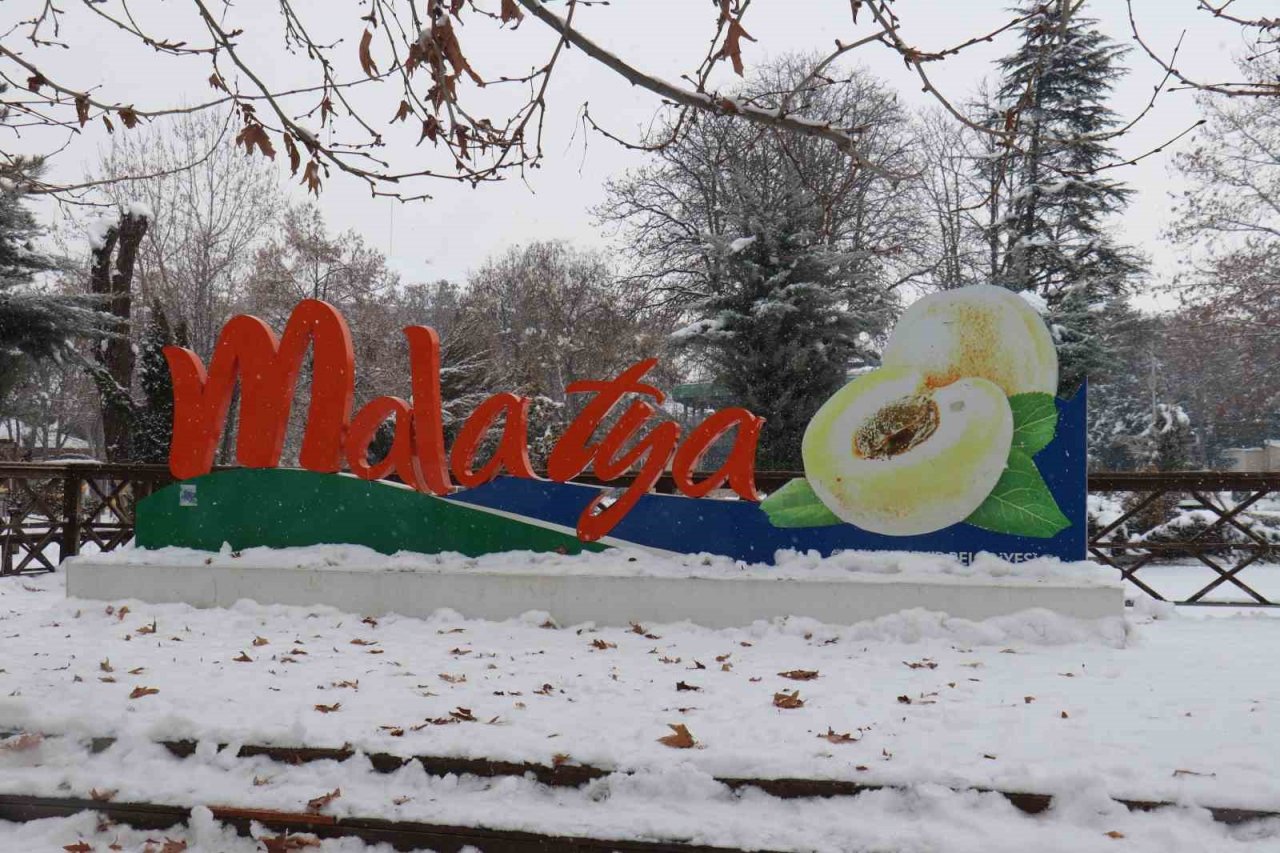 Malatya’da vatandaşın kar sevinci