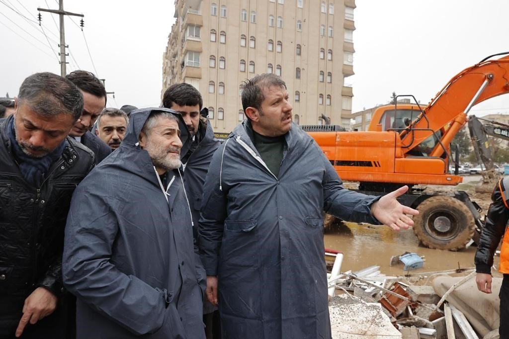 Bakan Nebati, depremin vurduğu Şanlıurfa’da incelemelerde bulundu