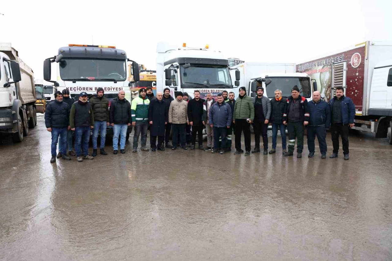 Keçiören Belediyesinden deprem bölgesine destek