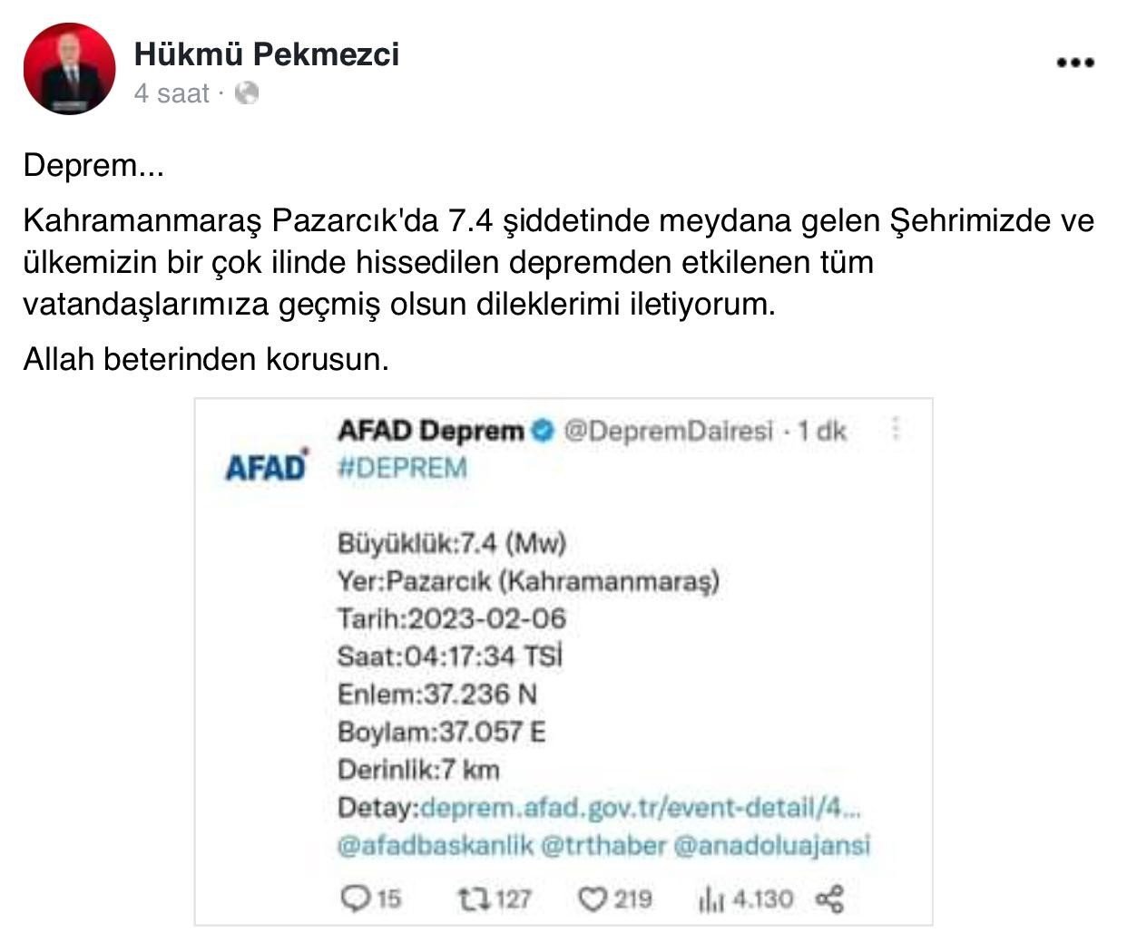 Bayburt’ta da hissedilen depremde can ve mal kaybı yaşanmadı