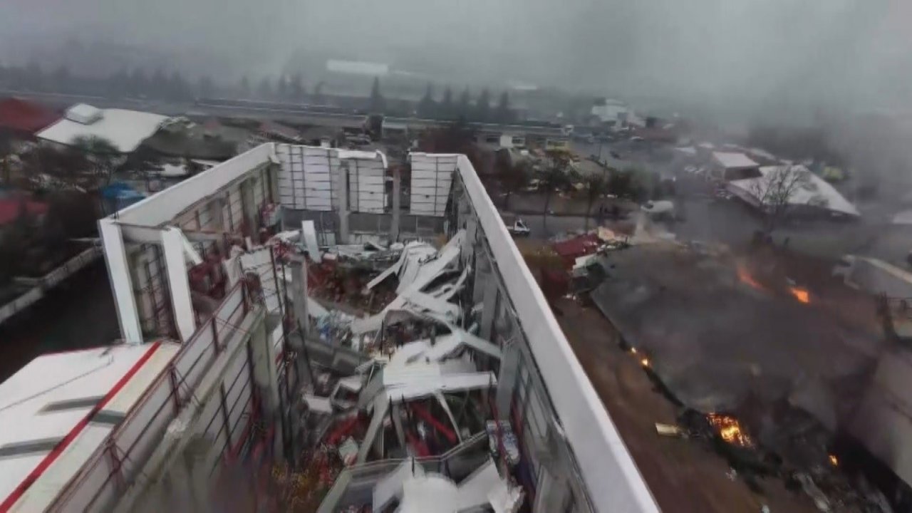 Kahramanmaraş toptancılar çarşısı yerle bir oldu