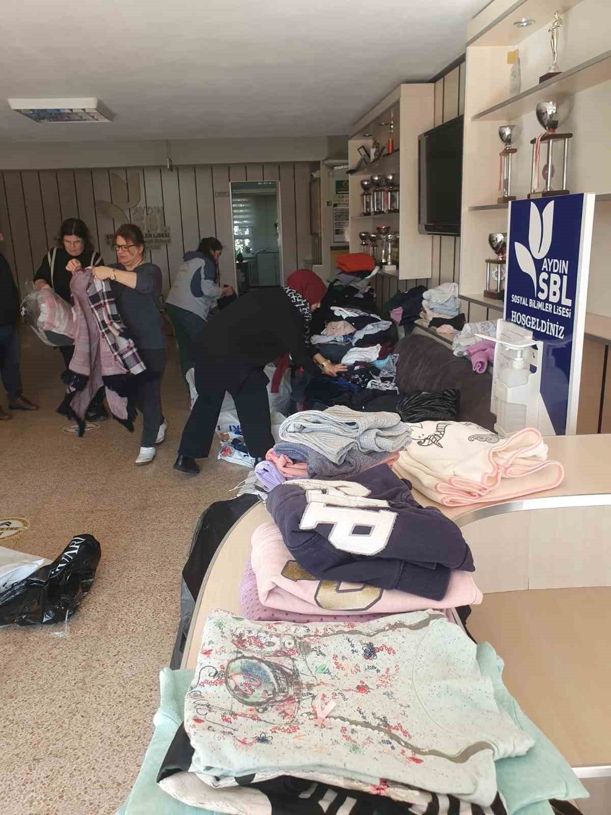 Aydın Sosyal Bilimler Lisesi’nden Kahramanmaraş’a yardım eli