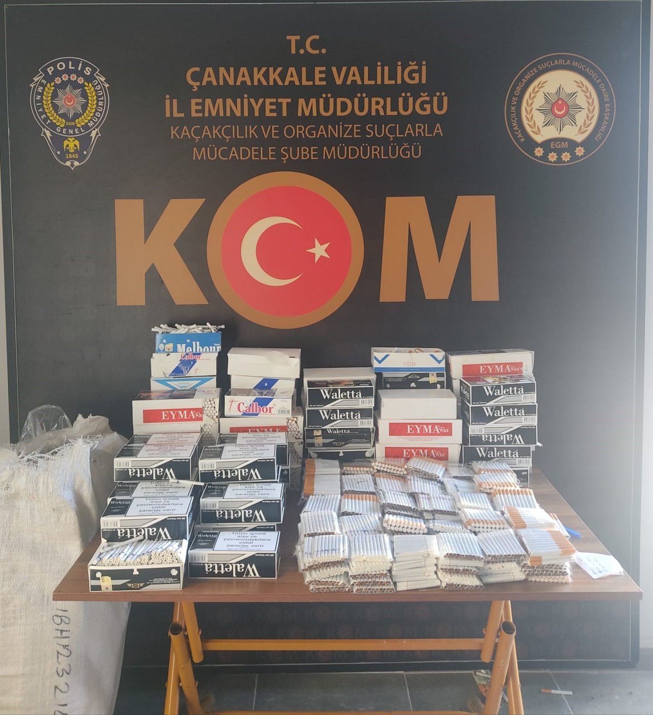 Çanakkale’de kaçak sigara operasyonu