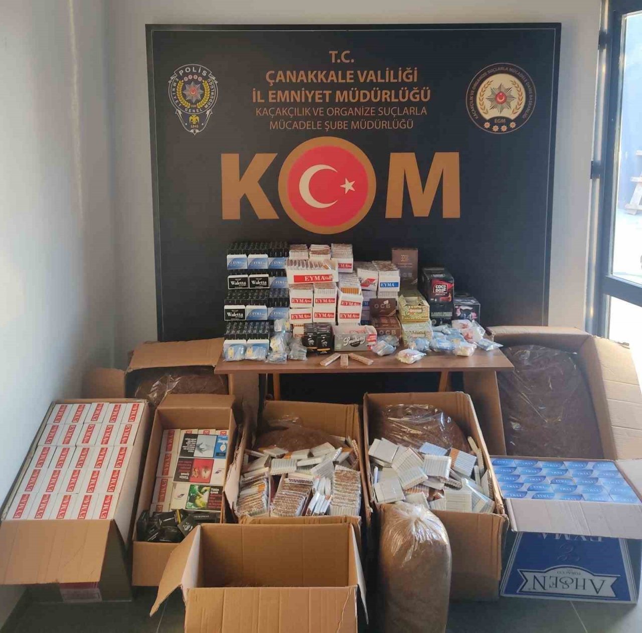 Çanakkale’de kaçak sigara operasyonu