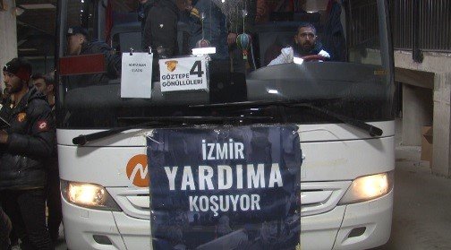 Göztepe’nin yardım tırları yola çıktı