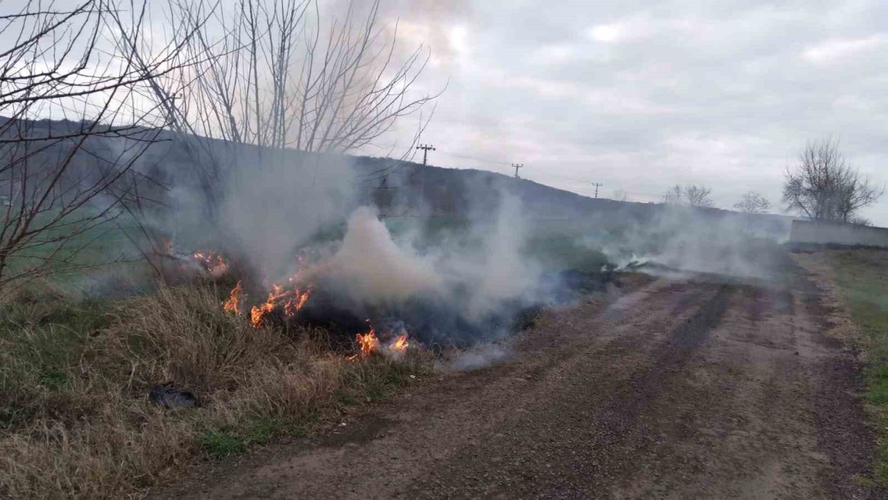Şüpheli yangını itfaiye ekipleri söndürdü