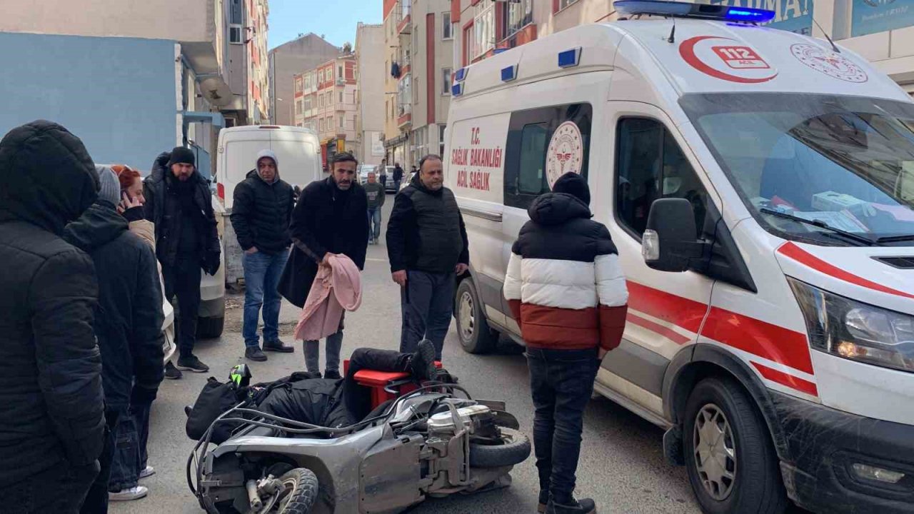 Tekirdağ’da yaralamalı kaza kameraya yansıdı