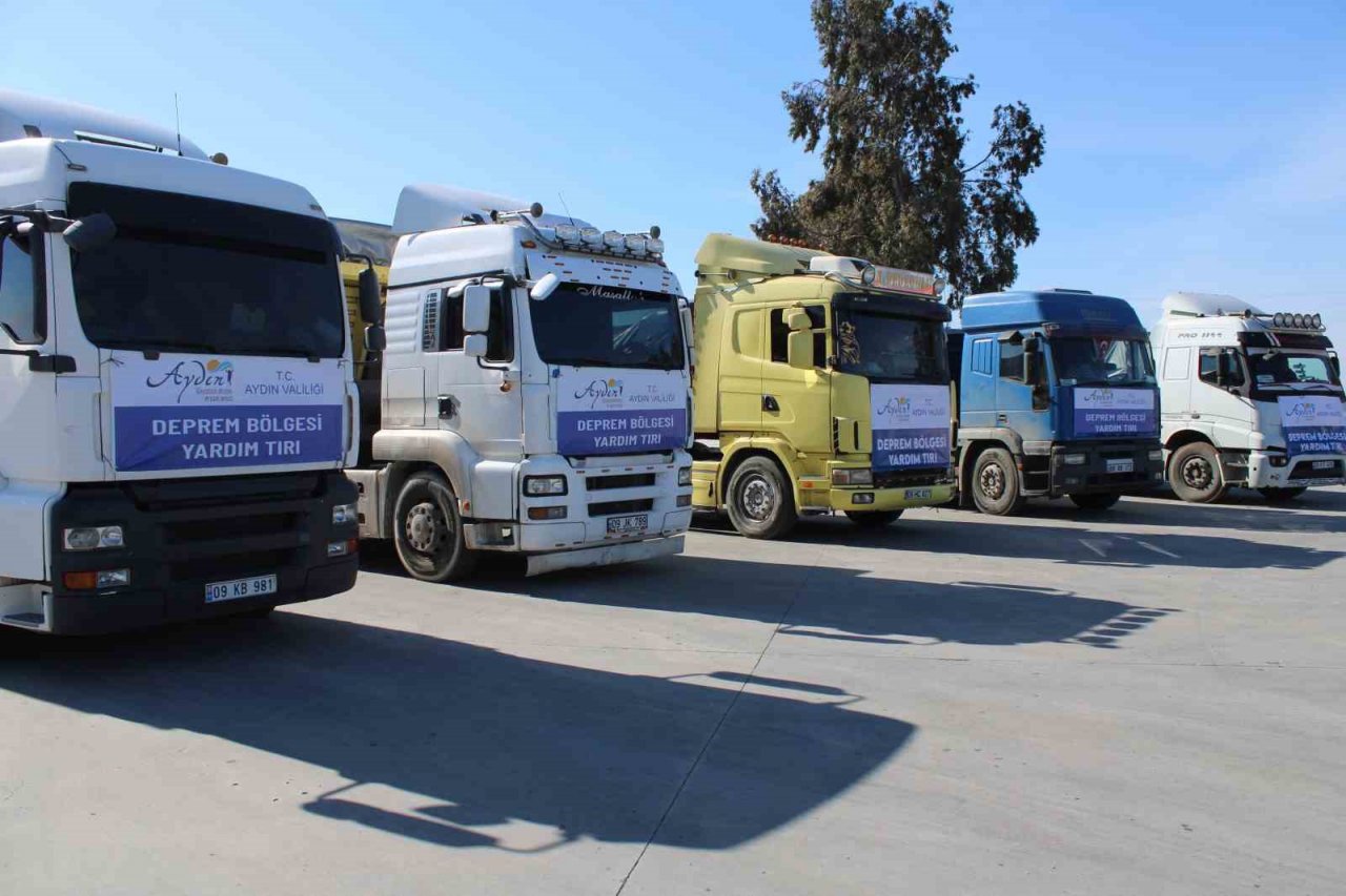 Aydın’dan 154 yardım tırı afet bölgelerine gönderildi